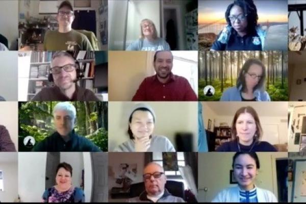 Screenshot of 20 people in a Zoom meeting